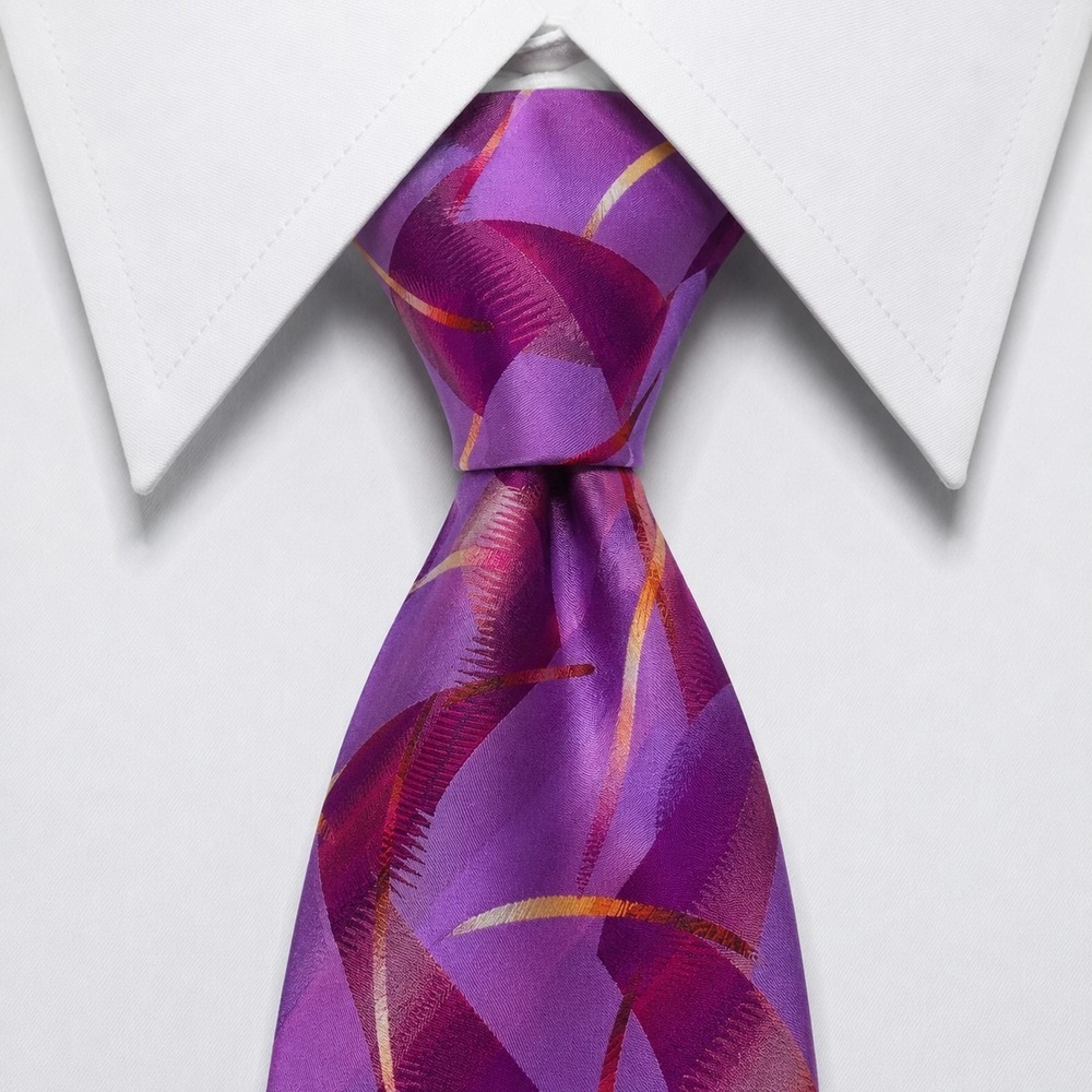 J. Garcia Necktie Mens OS Purple Junglescape Anniversary Silk Vintage Y2K Tie